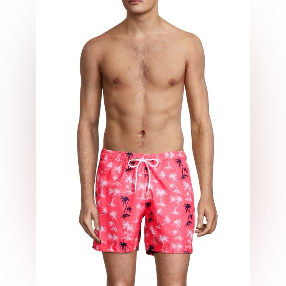 Trunks Surf + Swim Sano Palm Swim Trunks In Pink Size Large NWT